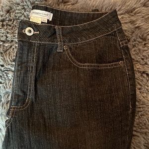 Coldwater Creek UnwornBlack semi flared Size 12 Petite Jeans